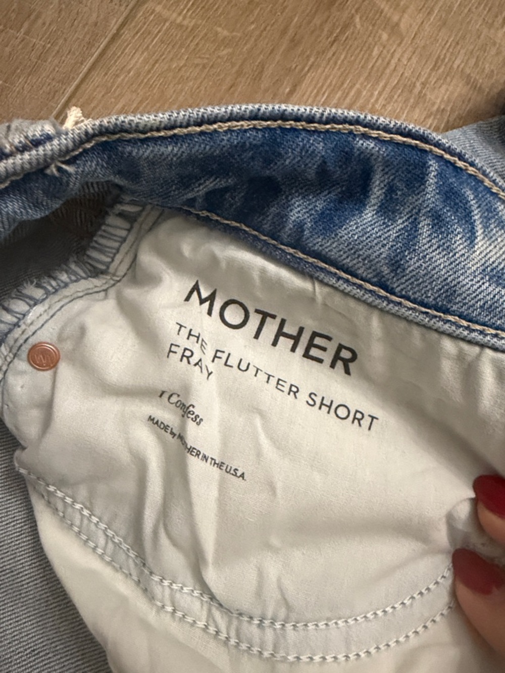 NWT MOTHER The Flutter Fray short size 27 - Picture 5 of 7